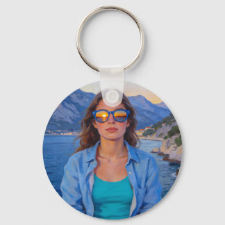 Porte-clés Reflets du coucher de soleil méditerranéen – Moder