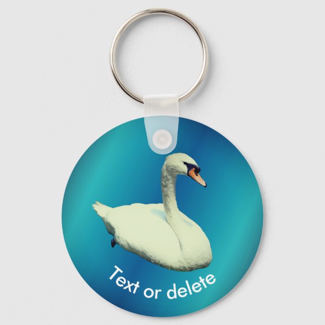 Porte-clés Regal Swan Wildlife Animal Personalized (Recto)
