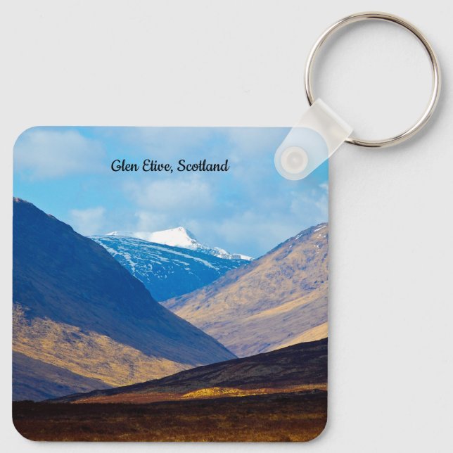 Porte-clés Regard sur Glen Etive, Scotland Keyring (Dos)