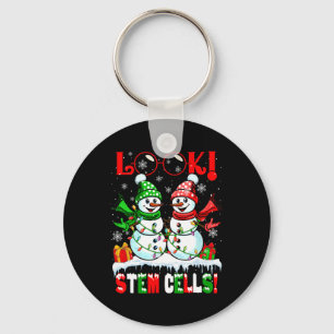 Porte-clés Regardez ! Cellules souches Noël Couple de bonshom