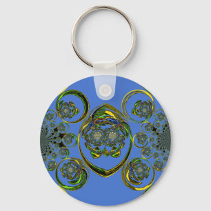 Porte-clés Regardez mes courbes bleues