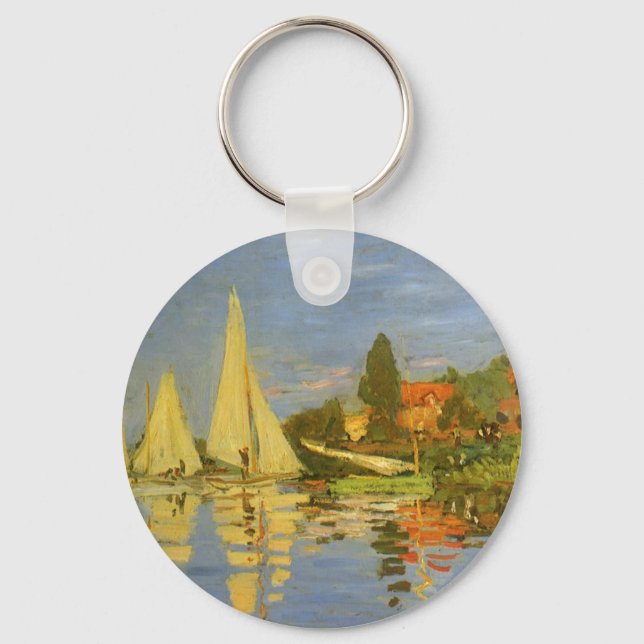 Porte-clés Regatta à Argenteuil par Claude Monet (Recto)