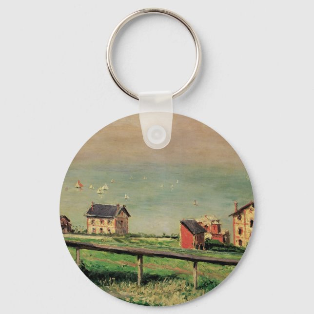 Porte-clés Regatta à Villerville par Gustave Caillebotte (Recto)