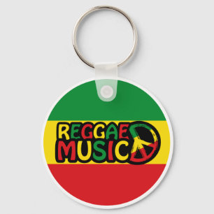 Porte-clés Reggae Design de musique avec style rastafari et c