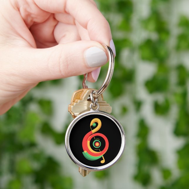 Porte-clés Reggae Music Clef (main)
