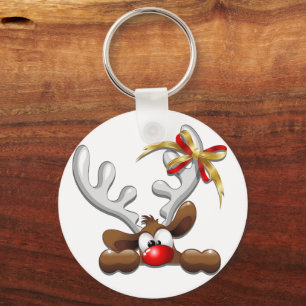 Porte-clés Reindeer Puzzled drôle Caractère de Noël