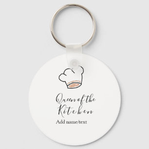 Porte-clés Reine de la cuisine chef cuisine ajouter nom couro