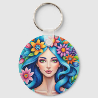 Porte-clés Reine des fleurs