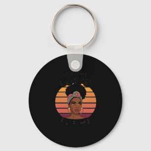 Porte-clés Reine noire aux cheveux locs femme afro art melani