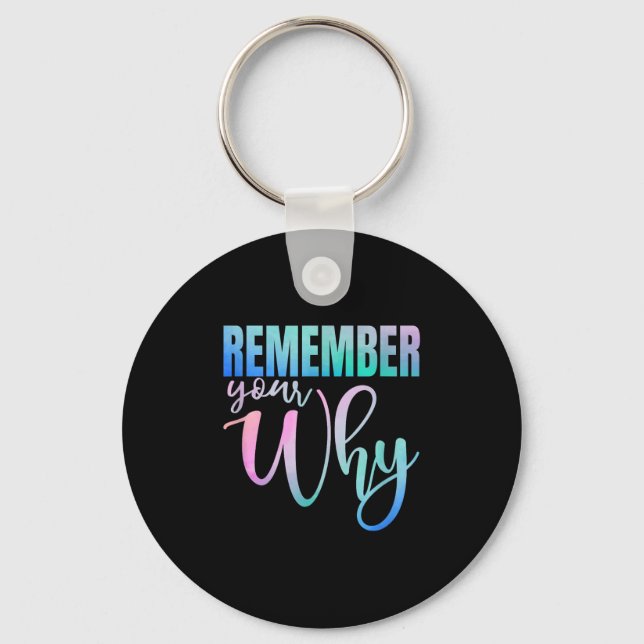 Porte-clés Remember Your Why Gym Motivation Fitness Insration (Recto)