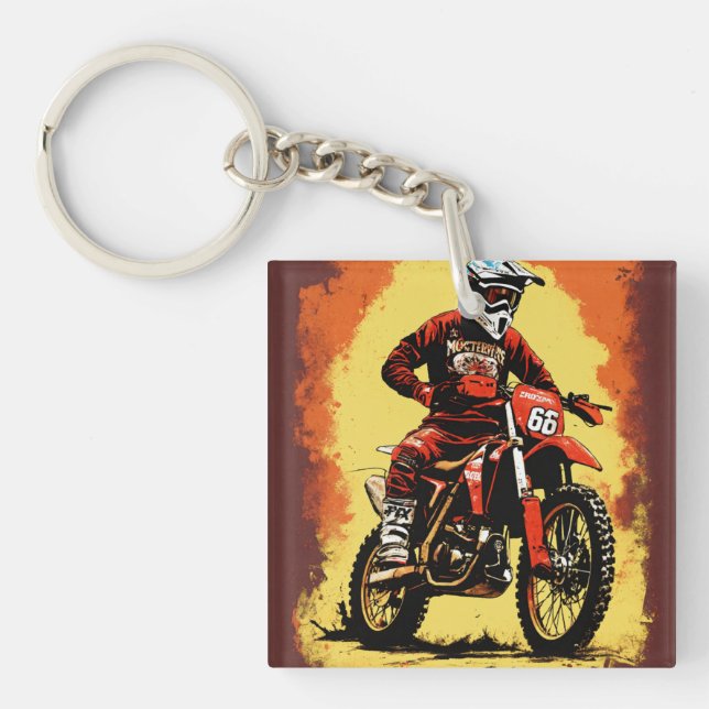 Porte-clés Remettez-le à un amateur de moto. (Devant)