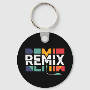 Porte-clés Remix Audio   Graphisme Géométrique Rétro Musique 