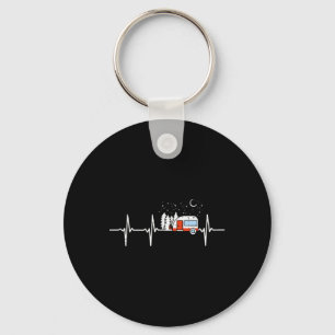 Porte-clés Remorque de campeur Teardrop Rythme cardiaque Rv C
