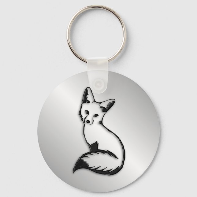Porte-clés Renard argenté (Recto)