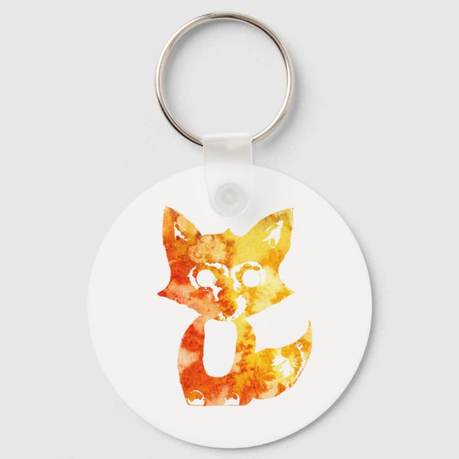 Porte-clés Renard flamme (Recto)