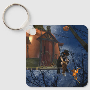 Porte-clés Rencontre de création d'Halloween mignonne
