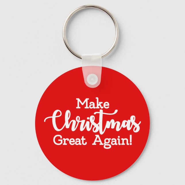 Porte-clés Rendre Noël à la grandeur Trump MAGA cadeau amusan (Recto)