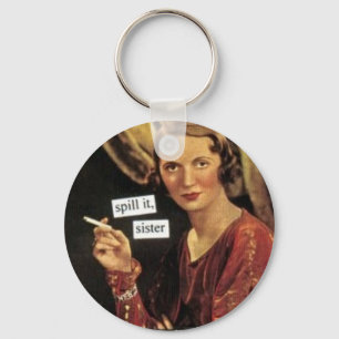 Porte-clés "Renversez-le porte - clé de soeur"