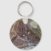 Réplique carte de la ville de Rotterdam 1652