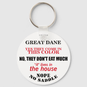Porte-clés Réponses de marche de great dane