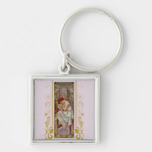 Porte-clés Repos de Nuit Art Noveau par Alphonse Mucha