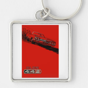 Porte-clés Reproduction 1964 d'affiche d'Oldsmobile 442