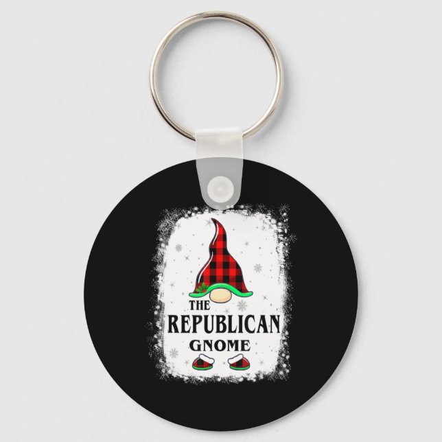Porte-clés Republican Gnome Buffalo Plaid Matching Family Xma (Recto)