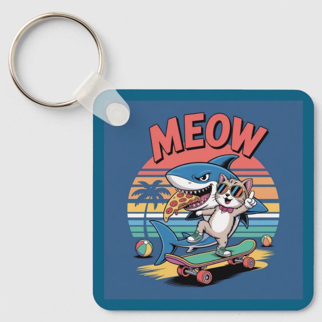 Porte-clés Requin-pizza (Recto)