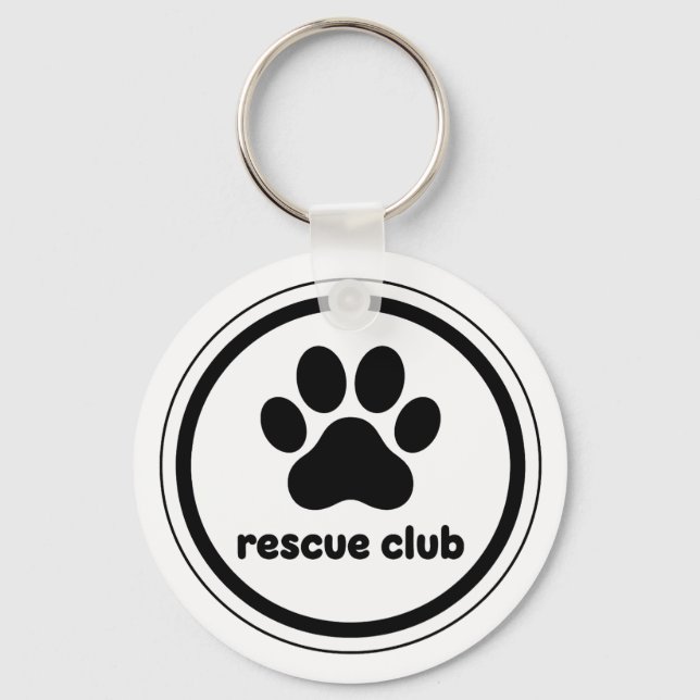 Porte-clés Rescue Club – United by Paws (Recto)