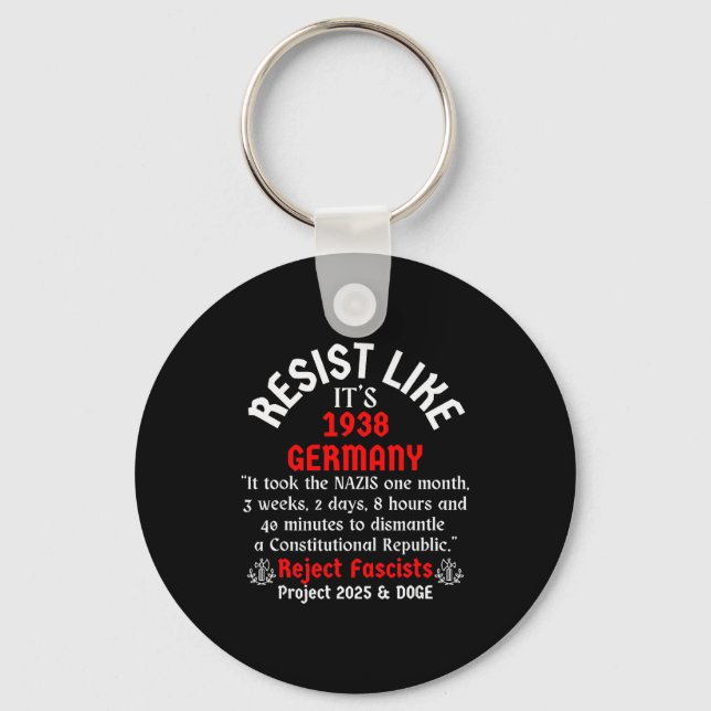 Porte-clés Resist Like It's 1938 Germany  (Recto)