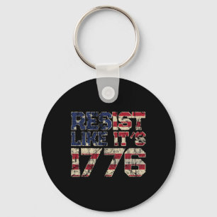 Porte-clés Résistez comme c'est le drapeau américain 1776 Pat