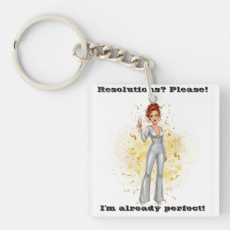 Porte-clés Resolutions? Please! Fun New Year's