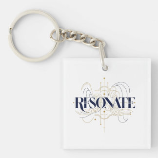 Porte-clés Resonate Abstract Line Art Acrylic Keychain