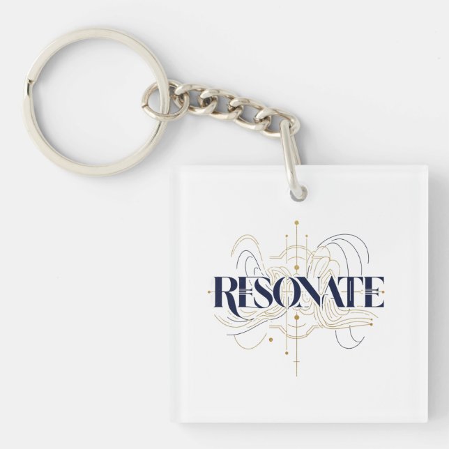 Porte-clés Resonate Abstract Line Art Acrylic Keychain (Devant)