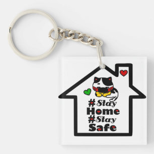 Porte-clés 🏠 😷#Restez à la maison Séjournez en sécurité Cit