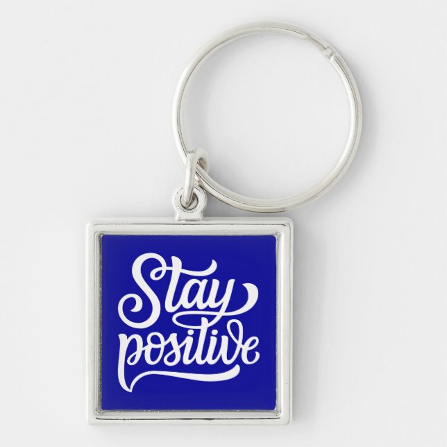 Porte-clés Restez bleu positif (Devant)