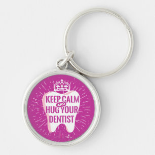 Porte-clés Restez Calme Et Embrassez Votre Dentiste