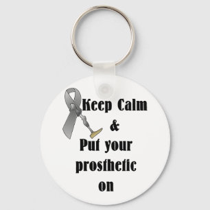 Porte-clés Restez calme et mettez votre prothèse sous tension