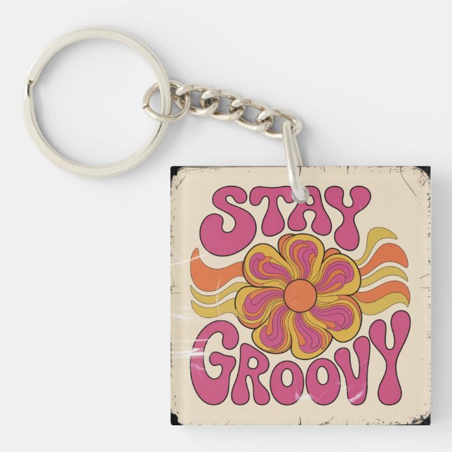 Porte-clés Restez Groovy (Devant)
