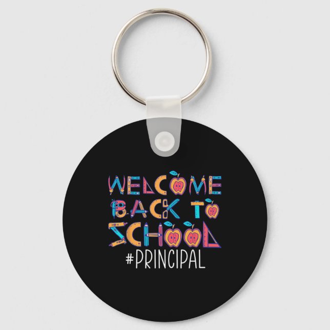 Porte-clés Retourner À L'École Principal (Recto)