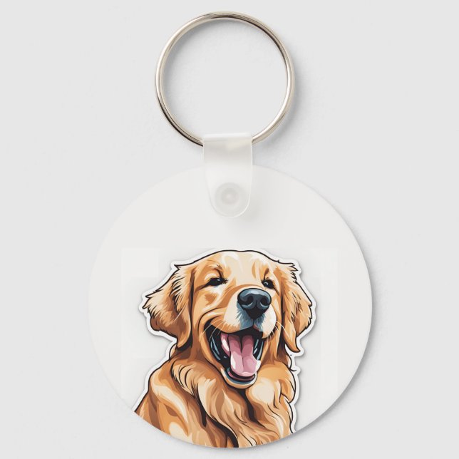 Porte-clés Retriever doré  (Recto)