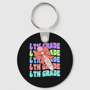 Porte-clés Retro 6e rentrée scolaire premier jour de sixième