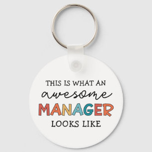 Porte-clés Retro Awesome Manager Funny
