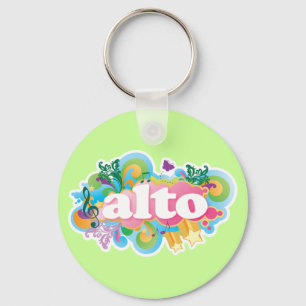 Porte-clés Retro Burst Alto Singer Choir Cadeau