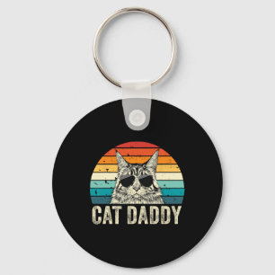Porte-clés Retro Chat Papa Vintage Maine Coon Chat