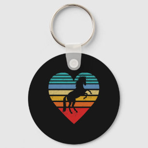Porte-clés Retro Cheval Coeur Amour animal