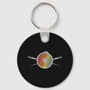 Porte-clés Retro Cross Stich
