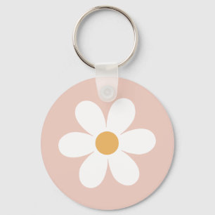Porte-clés Retro daisy pink boho