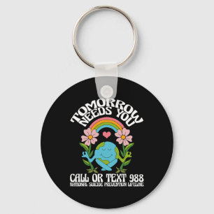 Porte-clés Retro Demain A Besoin De Vous 988 Prévention Du Su