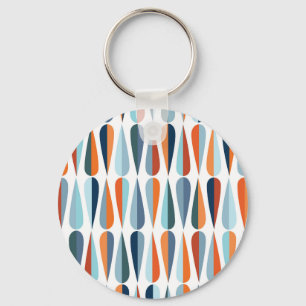 Porte-clés Rétro du milieu du siècle, goutte forme motif.